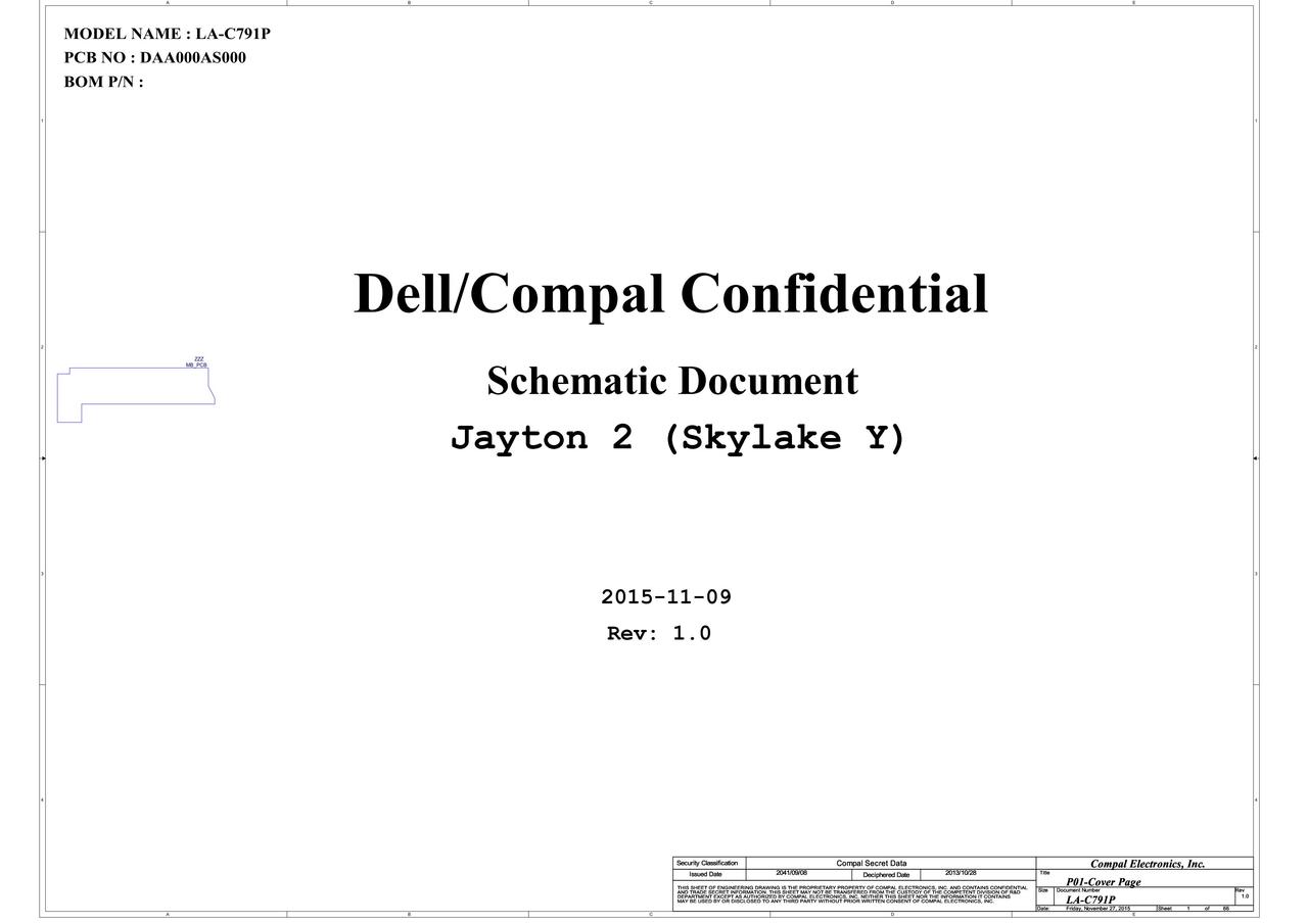 DELL LATITUDE 5175 COMPAL LA C791P AAJA0 REV1 0 SCHEMATIC for 10 00 лв