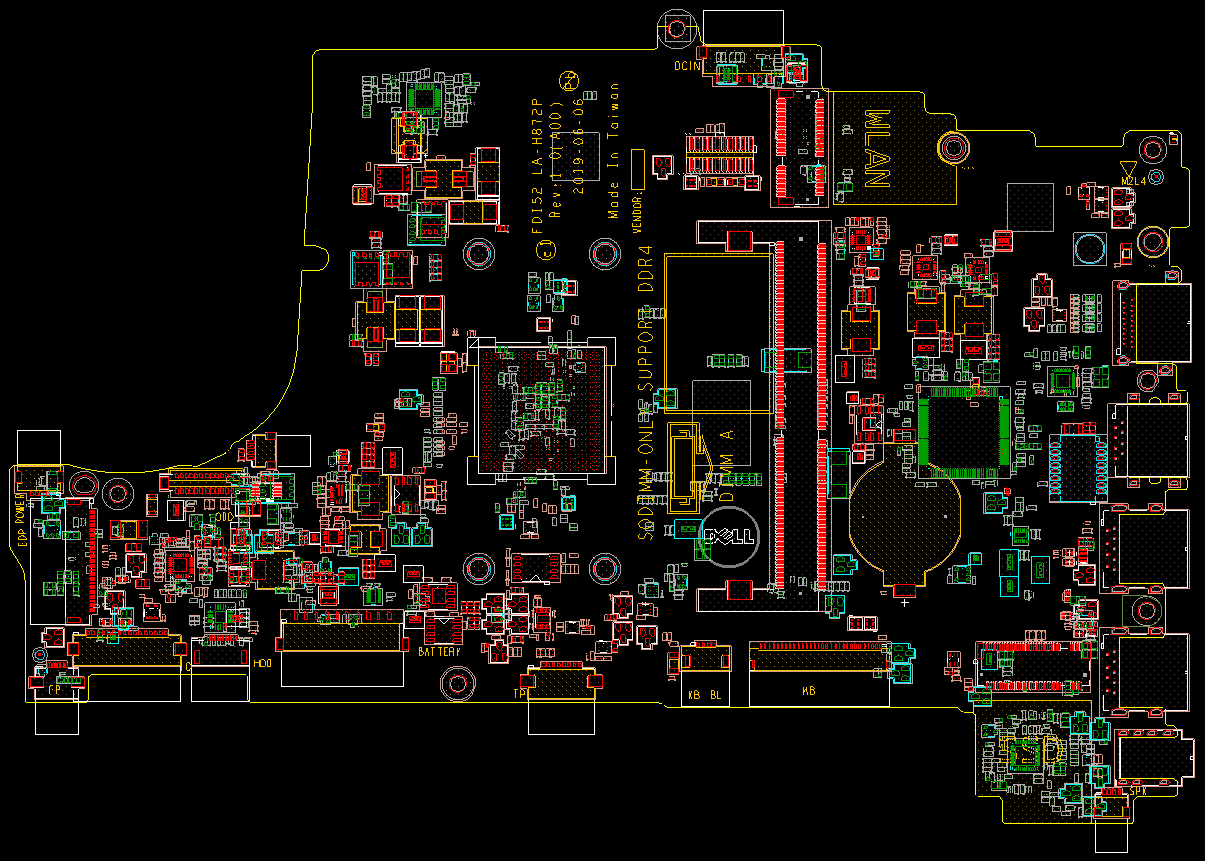 DELL INSPIRON 3493 COMPAL LA H872P FDI52 REV1 0 BOARDVIEW For 3 31 In