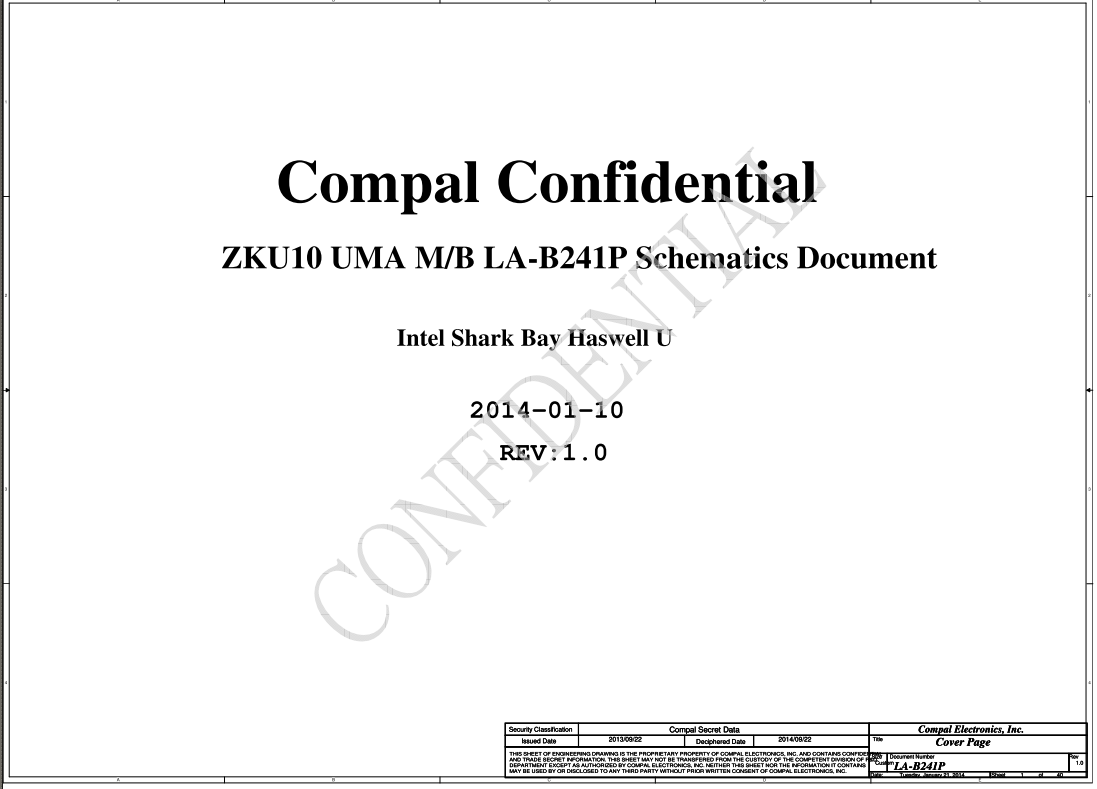 COMPAL LA B241P SCHEMATIC For 5 52