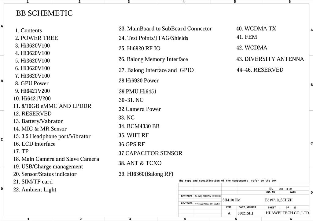 HUAWEI S10-101 SH4101UM SCHEMATIC for $5.52