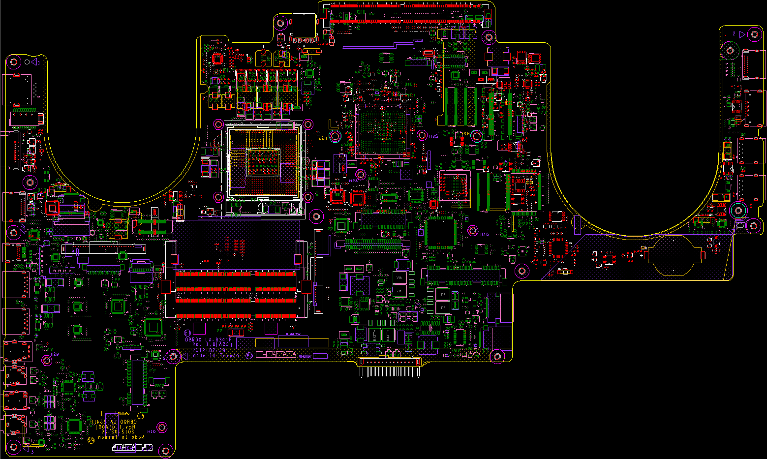 DELL ALIENWARE M17X R4 COMPAL LA 8341P QBR00 REV1 0 BOARDVIEW For 4 42 In COMPAL BOARDVIEW