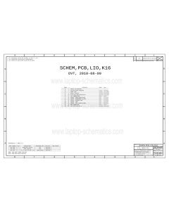 APPLE MACBOOK AIR13 A1369  K16 LIO POWER AUDIO BOARD 820-2869-B 051-8540 REV6.0.0 SCHEMATIC