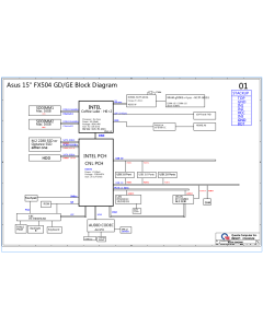 ASUS FX504 GD GE QUANTA BKLG DABKLGMB8D0 REV1A SCHEMATIC