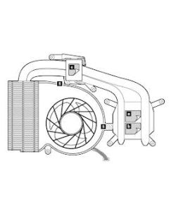 CPU FAN + HEATSINK Lenovo IdeaPad G580 (integrated video)