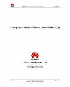 HUAWEI MEDIAPAD S7 PRO REV2.1 MAINTENCE MANUAL