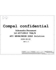 COMPAL LS-4571 VGA M86/M82 SCHEMATIC