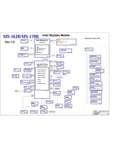 MSI GP62MVR 6RF LEOPARD PRO MS-16JB/MS-179B MS-16JB1 VER1.0 SCHEMATIC