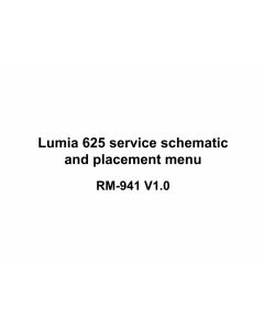 NOKIA LUMIA 625 SCHEMATIC - RM-941/RM-942/RM-943