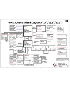 HP PAVILION15-P QUANTA Y23 Y23A RICHLAND DIS UMA DAY23AMB6C0 SCHEMATIC