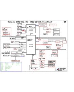 ACER PH717-72 QUANTA ZGEA, R1A DEFENDER_CMS CML-H K + N18E G2 G3 REFRESH MAX-P SCHEMATIC